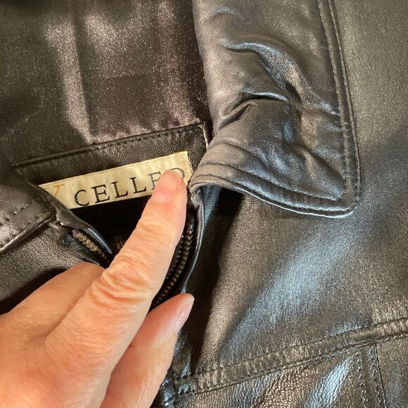 Excelled Leather‎ Jacket Women's XS Black Full Zip Mid Length Coat - Picture 12 of 13